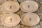 Rae Dunn white ceramic original icon line 4-piece oval plate set