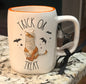 New Rae Dunn ceramic TRICK OR TREAT mummy cat coffee mug