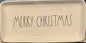 New Rae Dunn white ceramic serving tray/platter MERRY CHRISTMAS 14.5x7.5