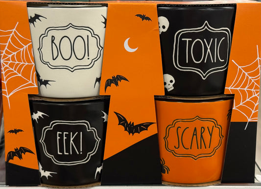 New Rae Dunn ceramic 4-piece Halloween ramekin set