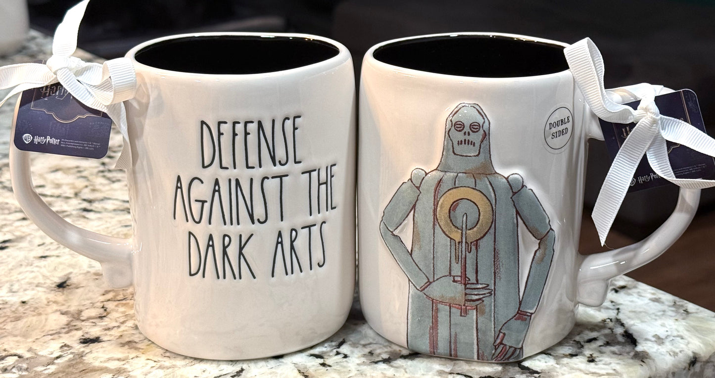 New Rae Dunn x Harry Potter ceramic coffee mug DEFENSE AGAINST THE DARK ARTS