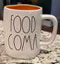 New Rae Dunn white ceramic mug FOOD COMA