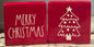 New Rae Dunn red ceramic 5x5 Christmas block decor MERRY CHRISTMAS 🎄