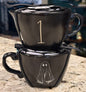 New release Rae Dunn black ceramic measuring cup set Halloween ghost decor