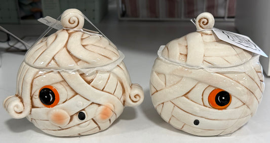 New Joanna Parker ceramic mummy dish set Halloween decor