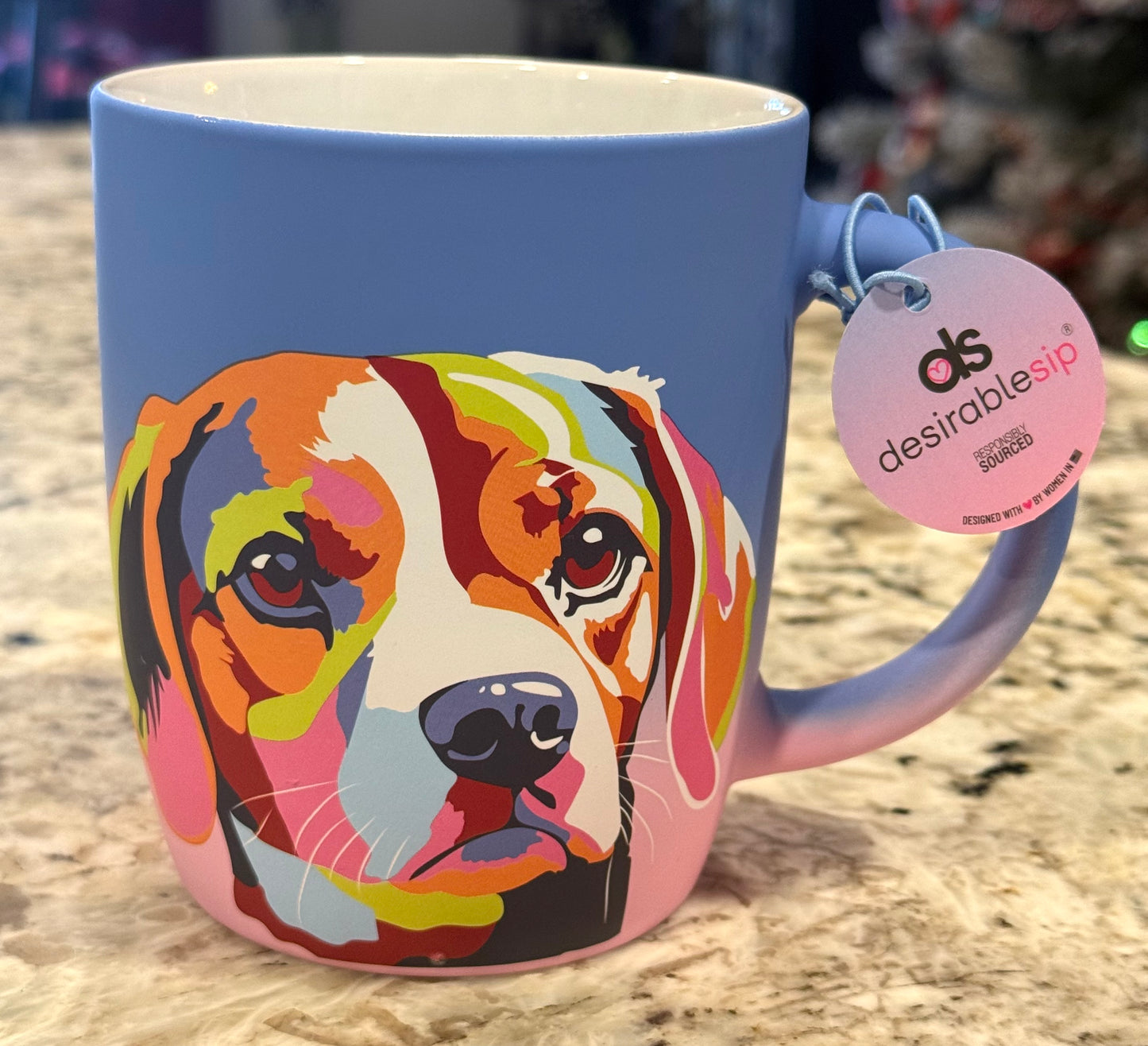 New soft touch dog face coffee mug-beagle