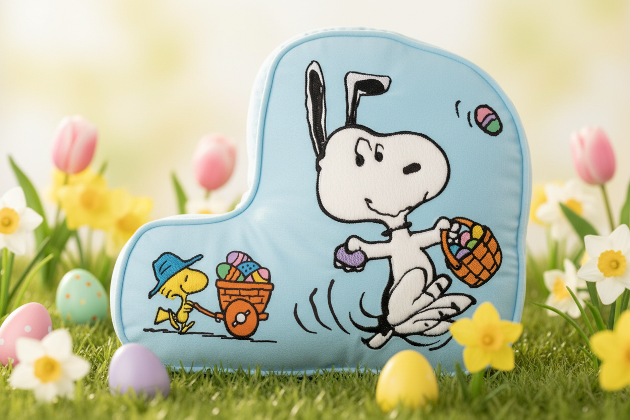 New Peanuts Snoopy Easter pillow decor