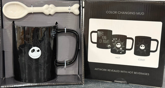 New Rae Dunn x Nightmare before Christmas ceramic Halloween color changing coffee mug