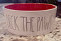 New Rae Dunn large white ceramic bowl 8” DECK THE PAWS