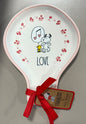 New Rae Dunn x Peanuts Snoopy ceramic spoon rest LOVE