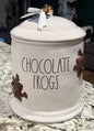 New Rae Dunn x Harry Potter ceramic CHOCOLATE FROGS large canister cookie jar