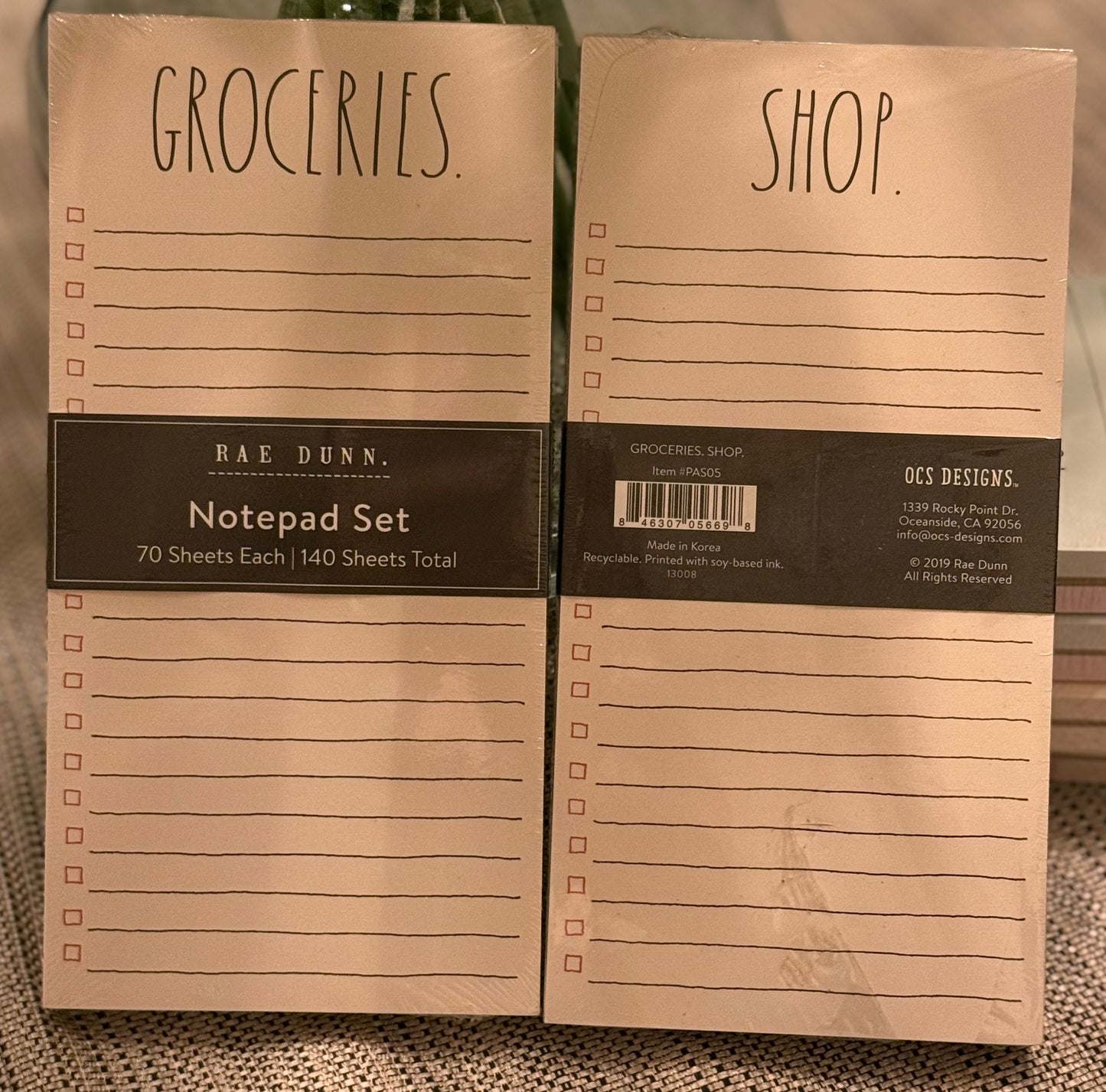 New Rae Dunn 2-pack stationary notepad set &SHOP & GROCERIES