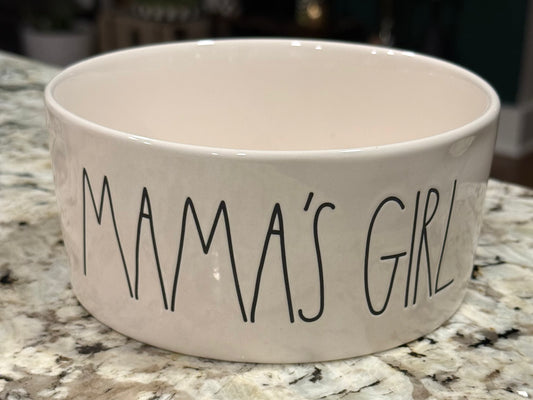 New Rae Dunn white ceramic 6” dig dish bowl MAMA’S GIRL