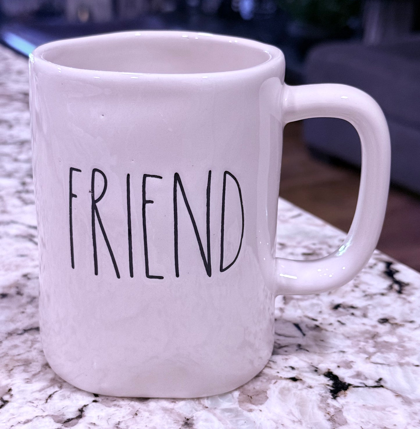 Rae Dunn white ceramic coffee mug FRIEND