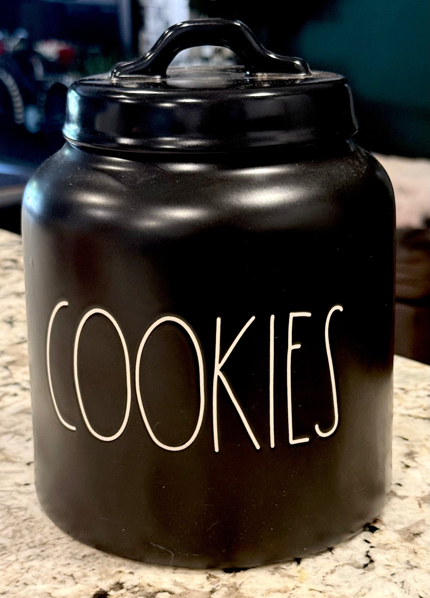 New Rae Dunn black ceramic COOKIES 🍪 canister 8”