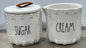 New Rae Dunn white ceramic 2-piece winter SUGAR & CREAM set