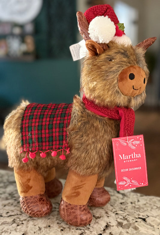New plush Martha Stewart highland cow Christmas decor