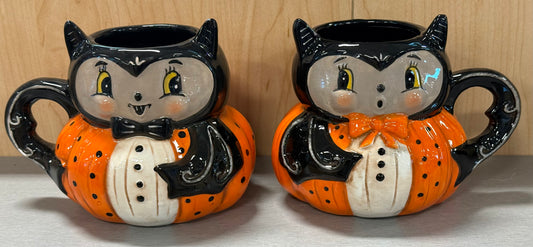 New release Joanna Parker ceramic bat coffee mug set Halloween decor