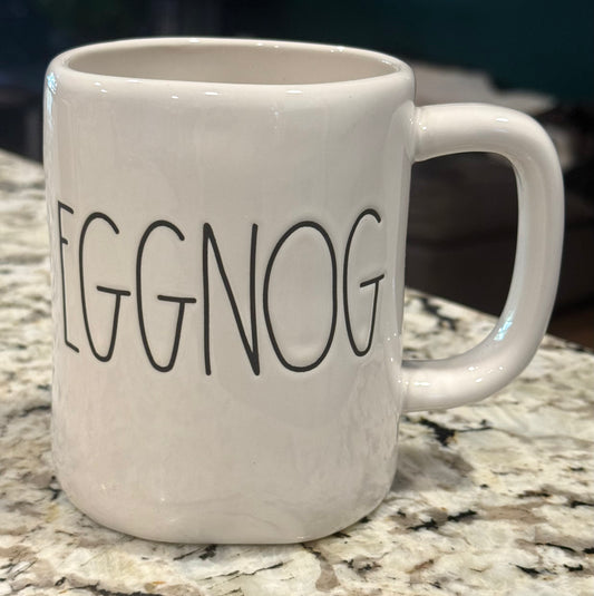 New Rae Dunn white ceramic EGGNOG coffee mug