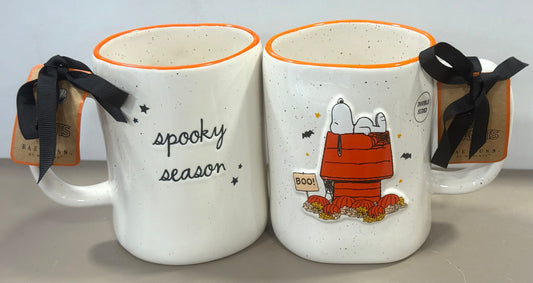 New Rae Dunn x Peanuts Snoppy Halloween coffee mug SPOOKY SEASON