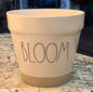 Rae Dunn ceramic clay bottom garden planter decor BLOOM 8x7