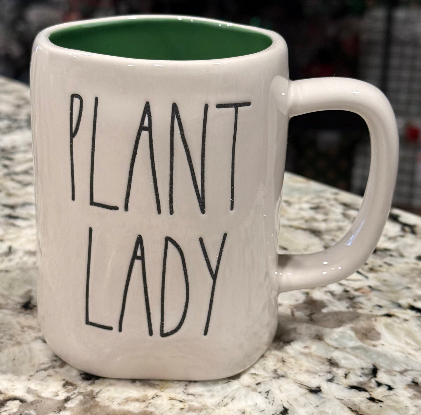 New Rae Dunn white ceramic coffee mug PLANT LADY