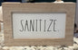 New Rae Dunn wood sign SANATIZE