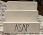 Rae Dunn white ceramic 3-slot letter holder ASAP