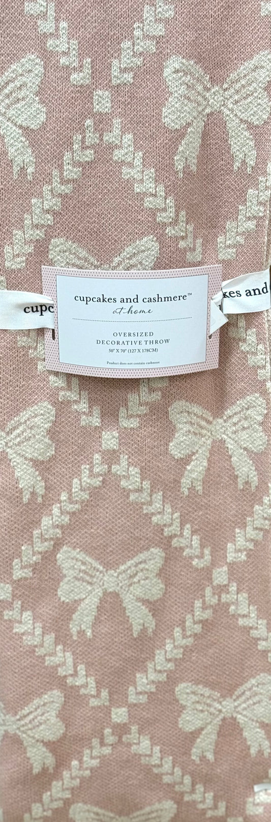 New pink & cream Cupcakes and cashmere 50x70 size coquette throw blanket decor