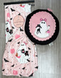 New pink Halloween ghost & cat pillow and blanket gift set decor 60x70