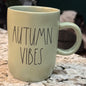 New Rae Dunn green ceramic mug AUTUMN VIBES