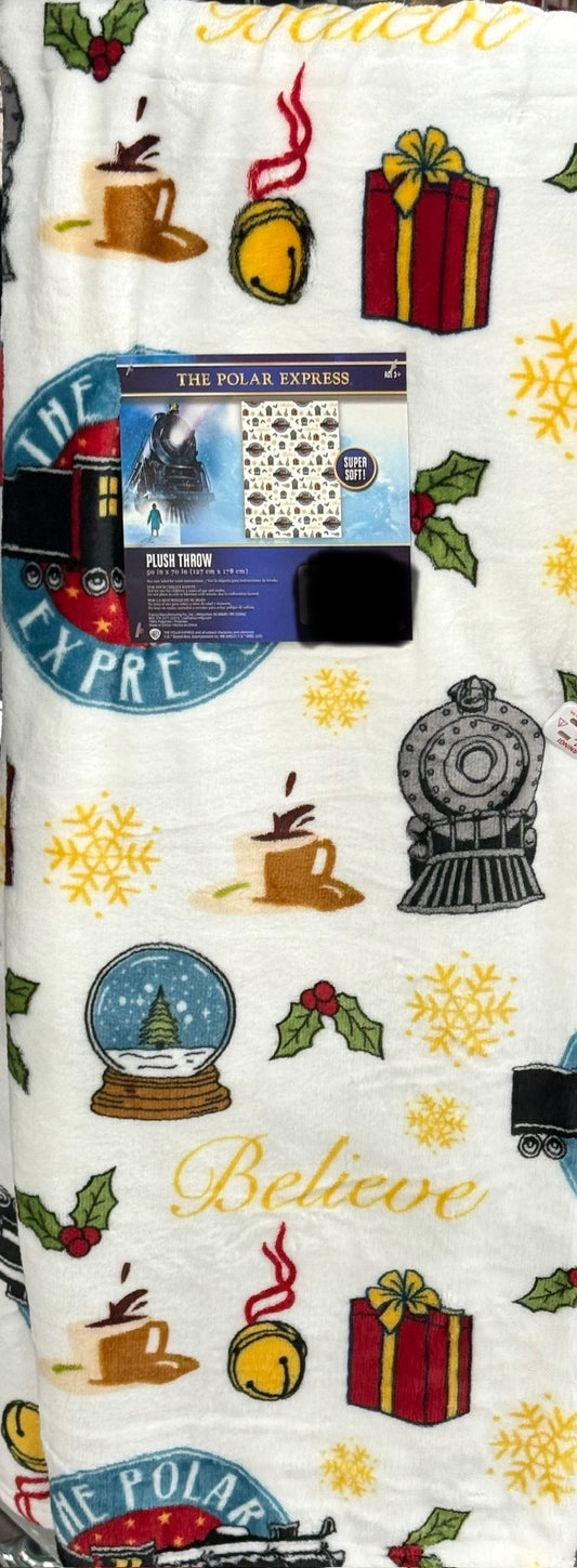 New Christmas decor throw blanket bedding 50x70 THE POLAR EXPRESS