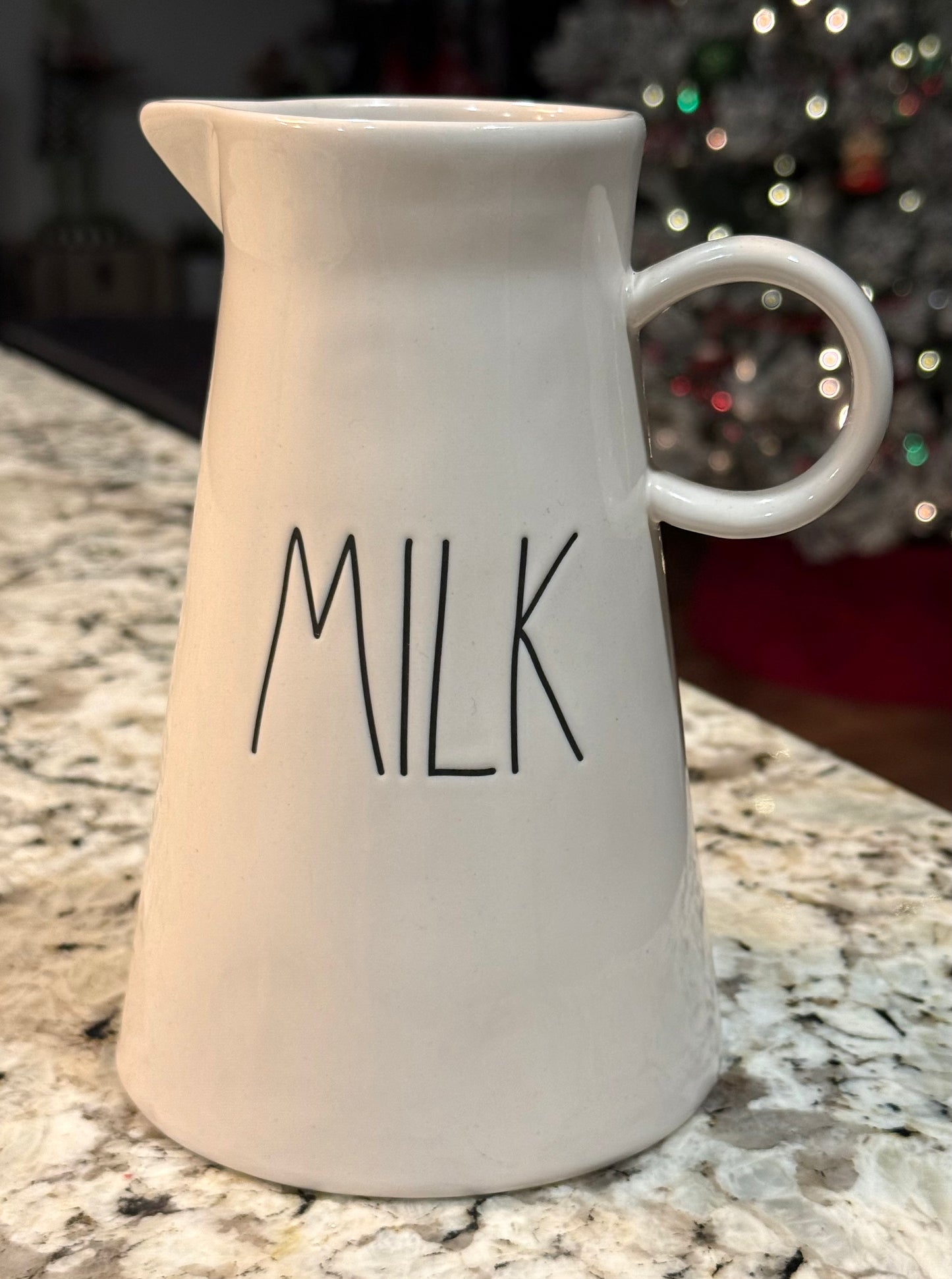 New Rae Dunn white ceramic MILK jug pitcher