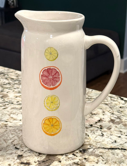Rae Dunn retired ceramic breakfast morning juice pitcher