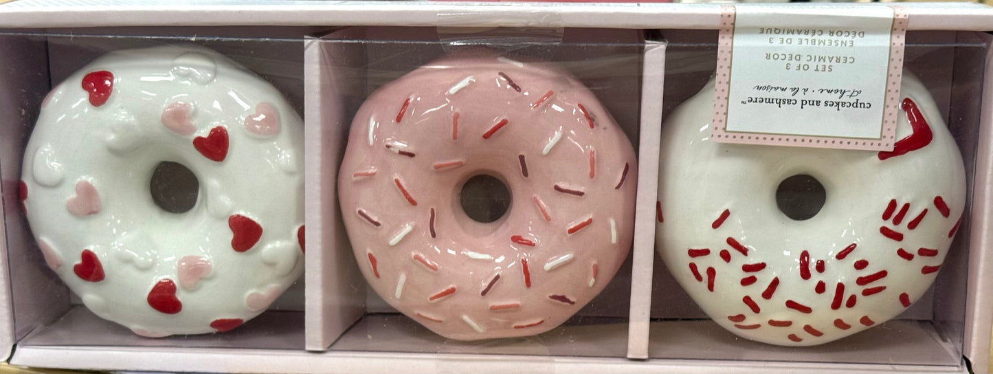 New Cupcakes and Cashmere 3-piece ceramic donut box set