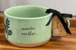 New Rae Dunn green ceramic fall soup cup SWEATER WEATHER