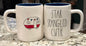New Rae Dunn Americana white ceramic STAR SPANGLED CUTIE coffee mug camper back