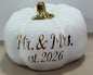 New ceramic fall pumpkin decor MR. & MRS. EST 2026