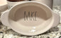 New Rae Dunn white ceramic 5” BAKE mini dish