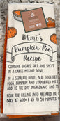 New 3-piece Fall Kitchen towel set MIMI pumpkin recipe