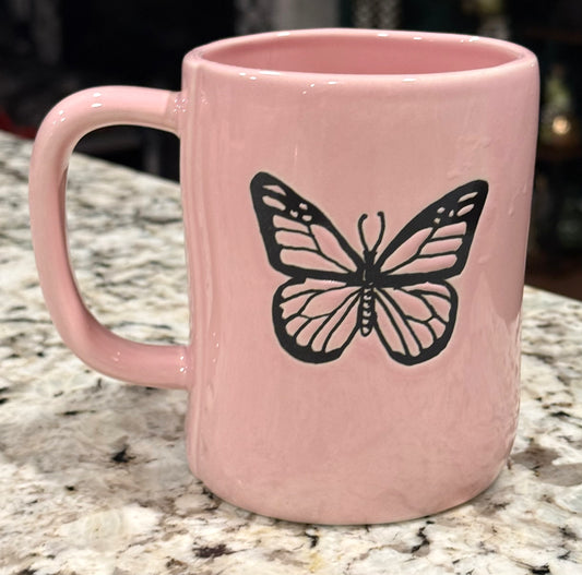 New Rae Dunn pink ceramic coffee mug SURVIVOR