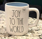 New Rae Dunn ceramic watercolor tree coffee mug JOY TO THE WORLD
