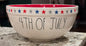 New Rae Dunn Americana ceramic star trimmed baking mixing bowl 4TH OF JULY