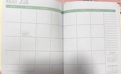 New Rae Dunn softback 8x10 monthly planner 2026-2027 blue butterfly