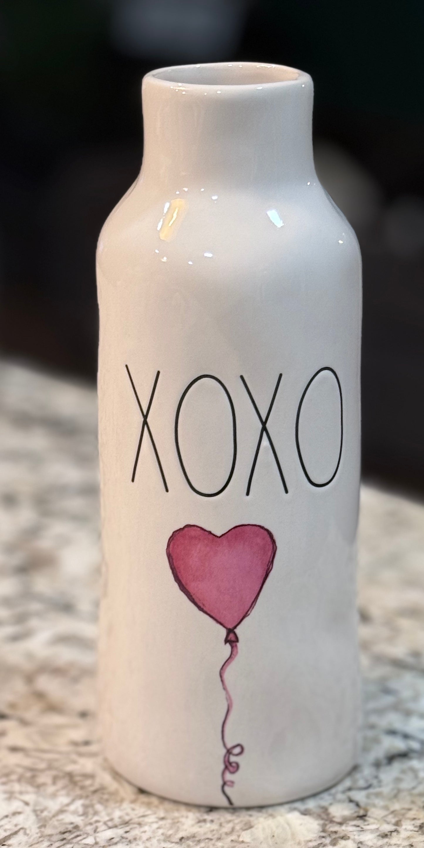 Rae Dunn white ceramic Xoxo 💋 vase decor