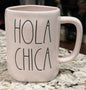 New Rae Dunn white ceramic coffee mug HOLA CHICA