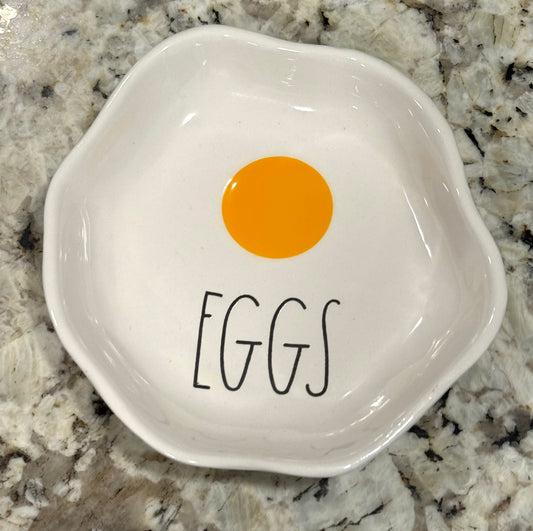 New Rae Dunn ceramic EGGS plate