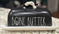 New Rae Dunn black ceramic butter container BONE BUTTER