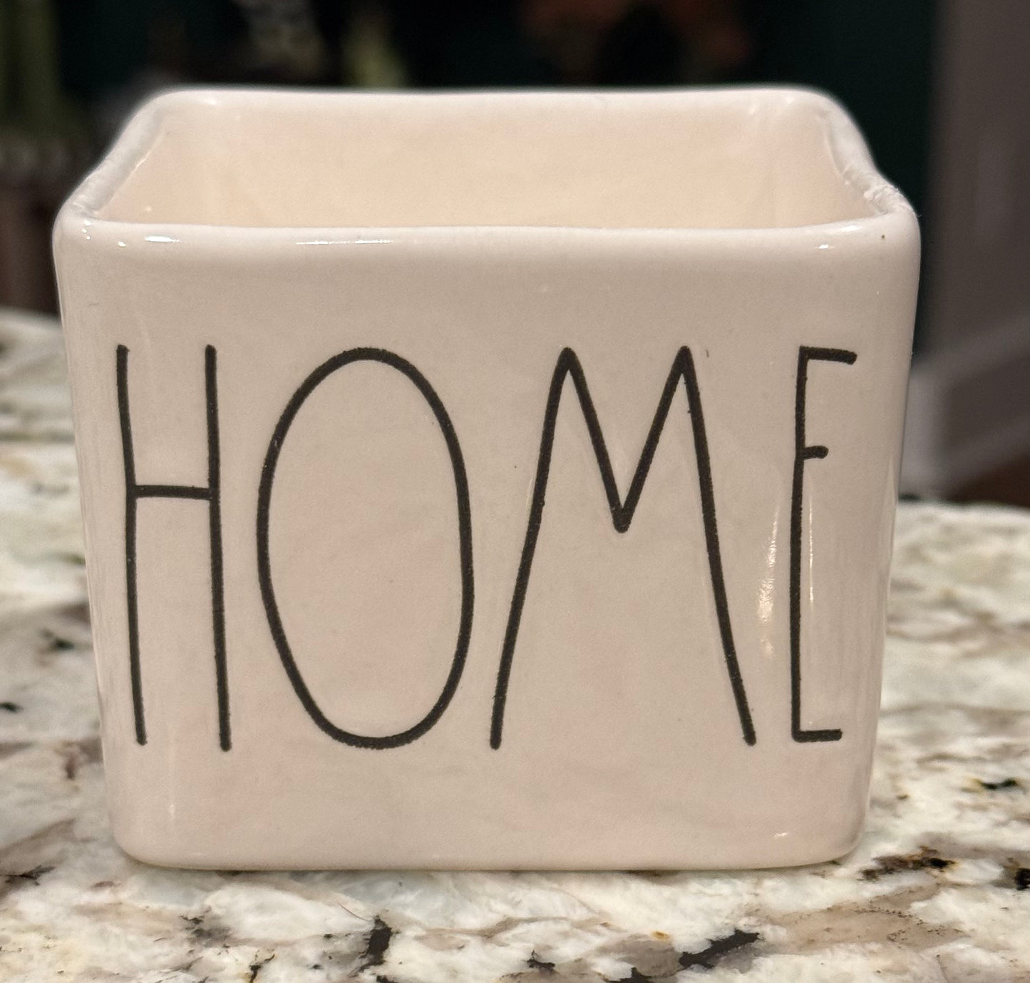 Rae Dunn white ceramic HOME small candle