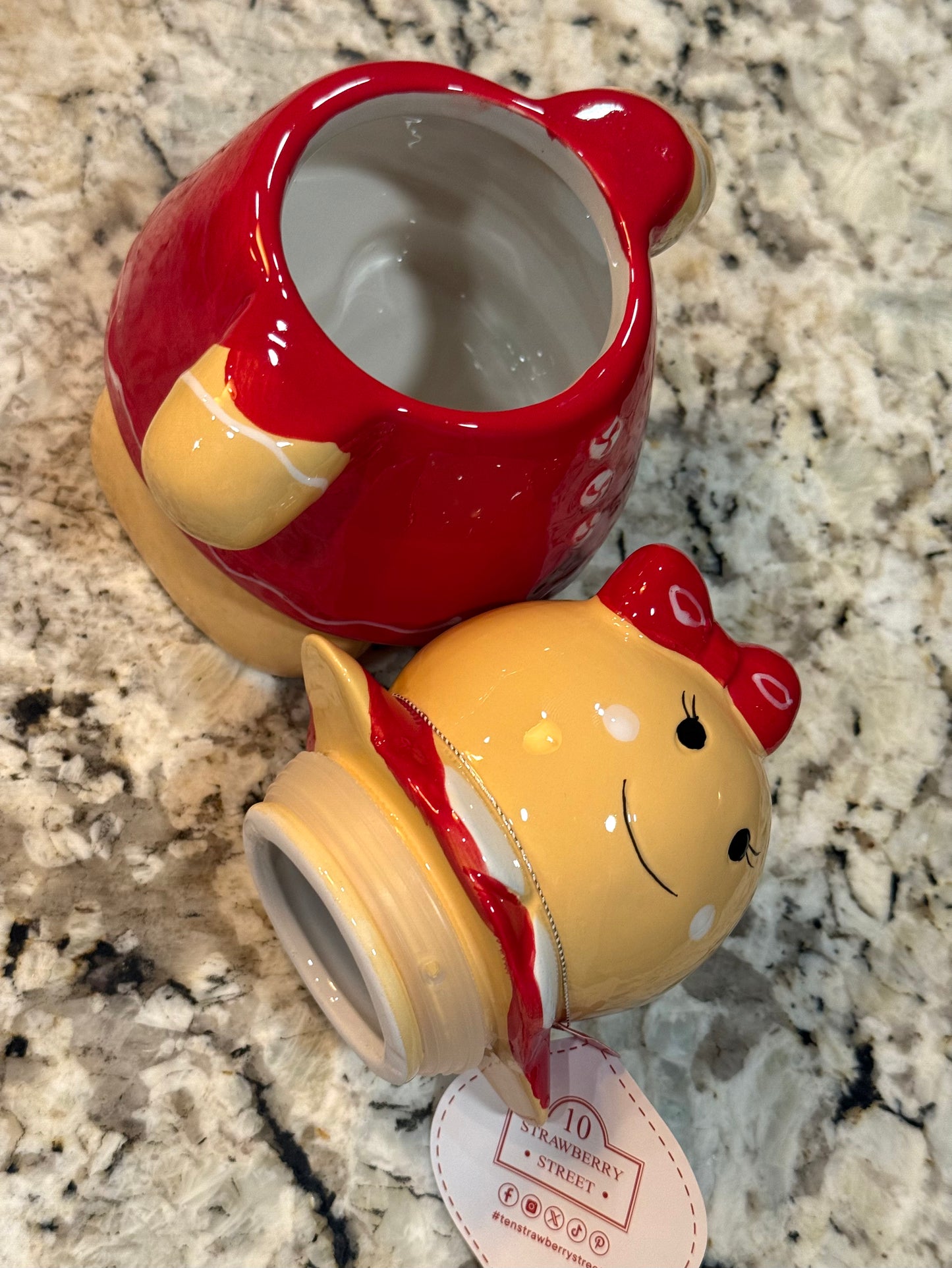 New Strawberry Street 6” Christmas gingerbread girl storage jar